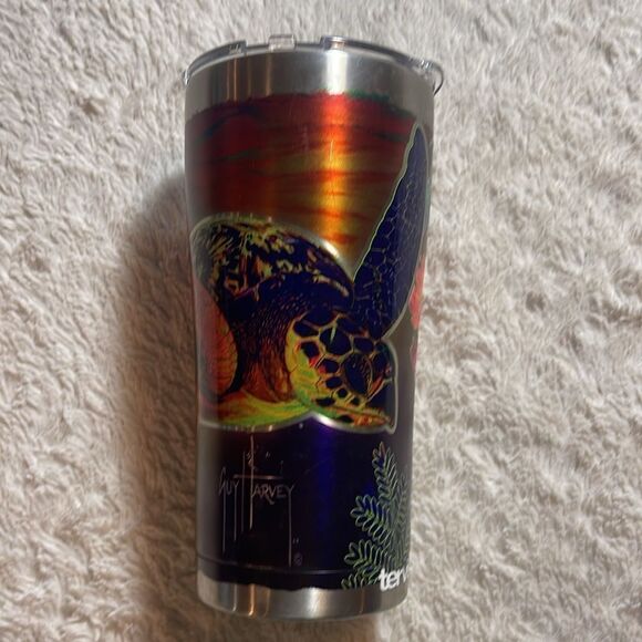 Guy Harvey neon turtle 20 ounce stainless tervis with lid - Picture 2 of 6